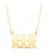Collier personnalisable silhouette filles et garçon Or 18K