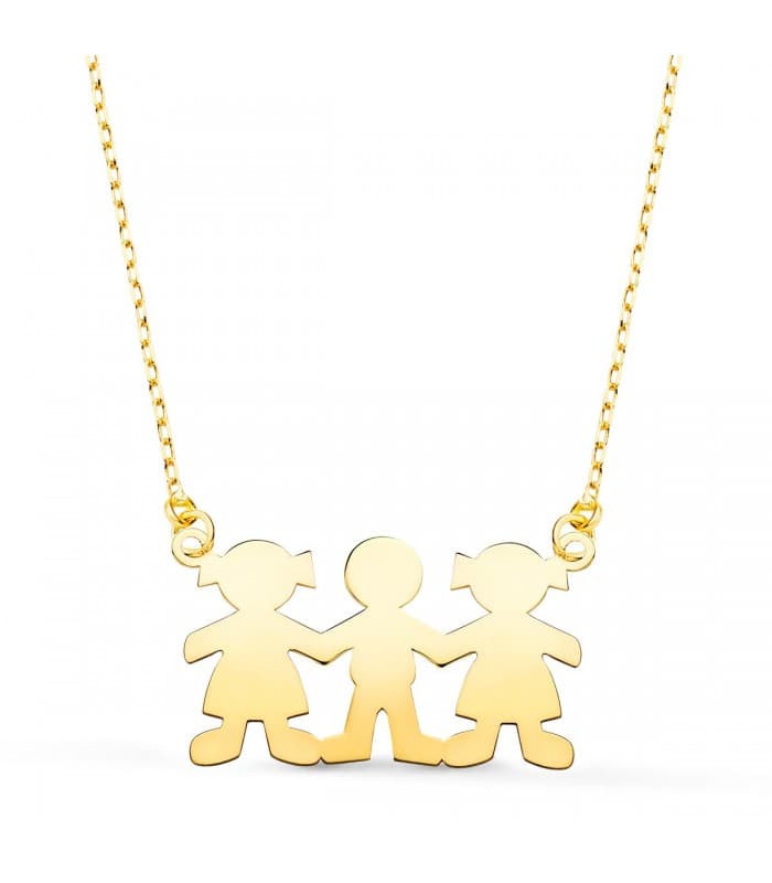 Collar personalizado silueta niños niñas Oro 18K colgante día de la made joyas mama collar con nombre