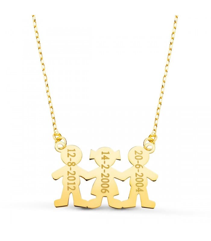 Collar Sidonie Redonda con medallita adicional niño, niña, estrella  personalizado con cadena - HOPS Joyas con alma