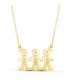 Collana personalizzata Tre bambini Oro 18kt
