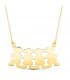 Collar personalizado silueta 4 niñas Oro 18K colgante mama, regalos para el dia de la madre
