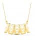 Collar personalizado silueta 4 niñas Oro 18K colgante mama, regalos para el dia de la madre