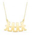 Collana personalizzata quattro bambini Oro 18kt