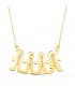 Collar personalizado silueta 3 niños y niña Oro 18K