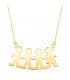 Collar personalizado silueta 3 niños y niña Oro 18K