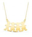 Collana personalizzata 1 bambino e 3 bambine Oro 18kt
