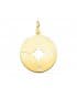 Ciondolo Rosa dei venti Oro giallo 18Kt lucido - Collana bussola, portafortuna 16mm