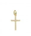 Cruz circonitas oro amarillo 18K
