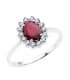 Bague Sybil Or blanc 18K Rubí et Diamants