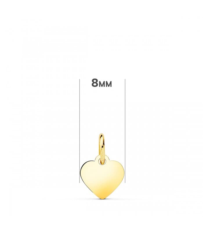 Colgante personalizado Corazón Oro 18K 8mm