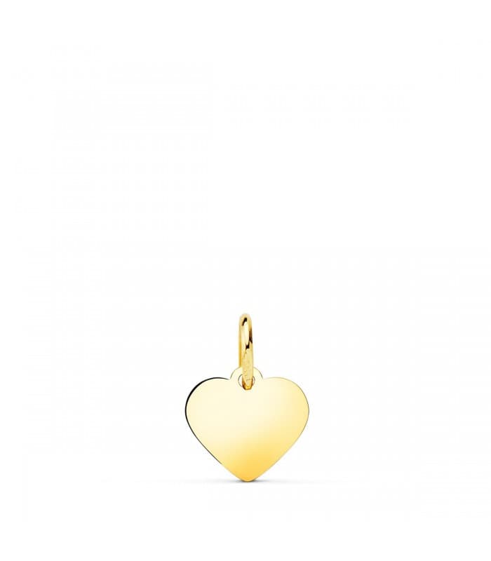 Pendentif personnalisable Coeur OR 18K 10mm, bijoux avec gravure initiale.