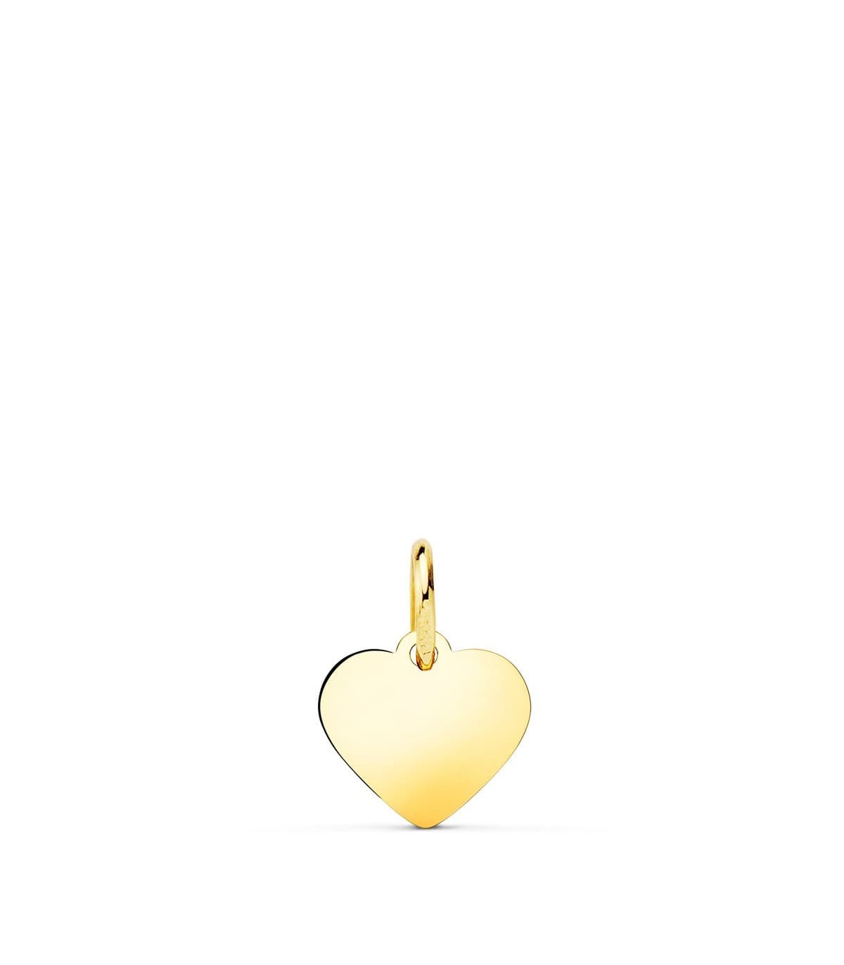 Pendentif personnalisable Coeur OR 18K 10mm, bijoux avec gravure initiale.