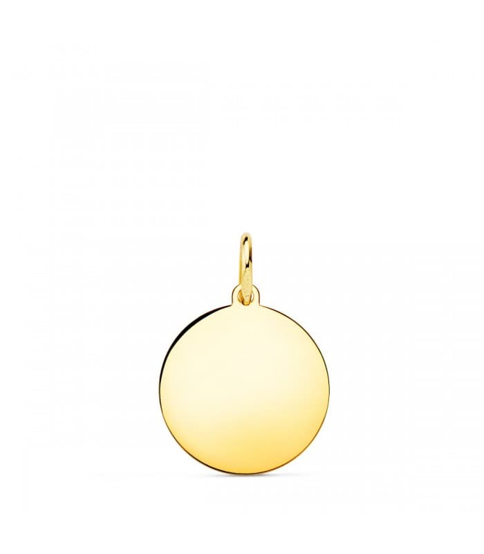 Colgante Chapa Oro 18K 14 mm