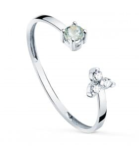 Anillo Bardot OB 18K Aguamarina y Diamantes