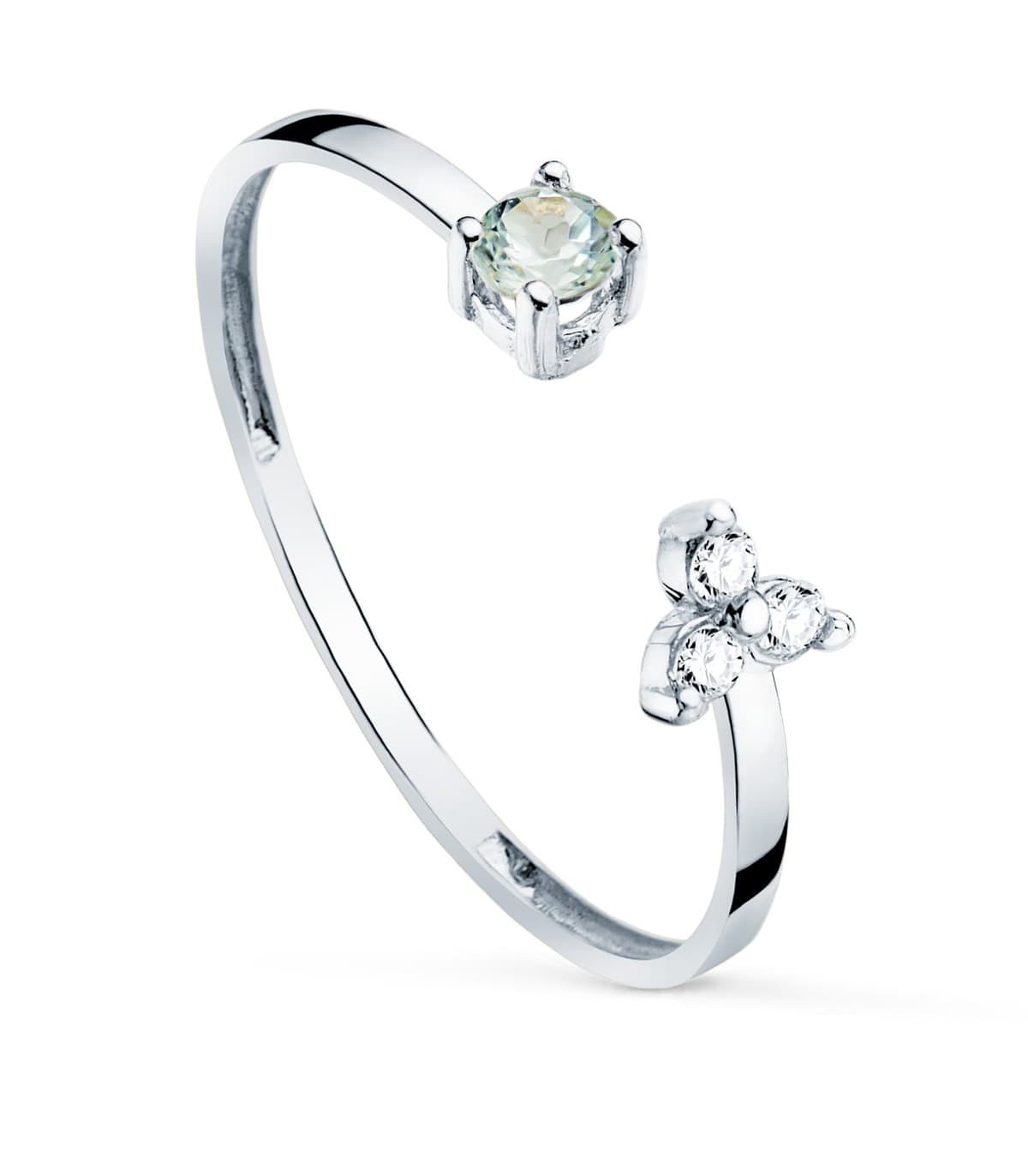 Anillo Bardot OB 18K Aguamarina y Diamantes