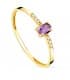 Anillo Garbo Oro 18K Amatista y Diamantes