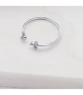 Anello da donna in oro bianco con diamanti. Modello Connor in oro bianco. Gioielli online.