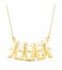 Collar personalizado silueta 2 niños y 2 niñas Oro 18K colgante mamá, regalos para el día de la madre