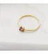 Damenring aus 750er Gelbgold mit Amethyst im Princess-Schliff, elegantes Design