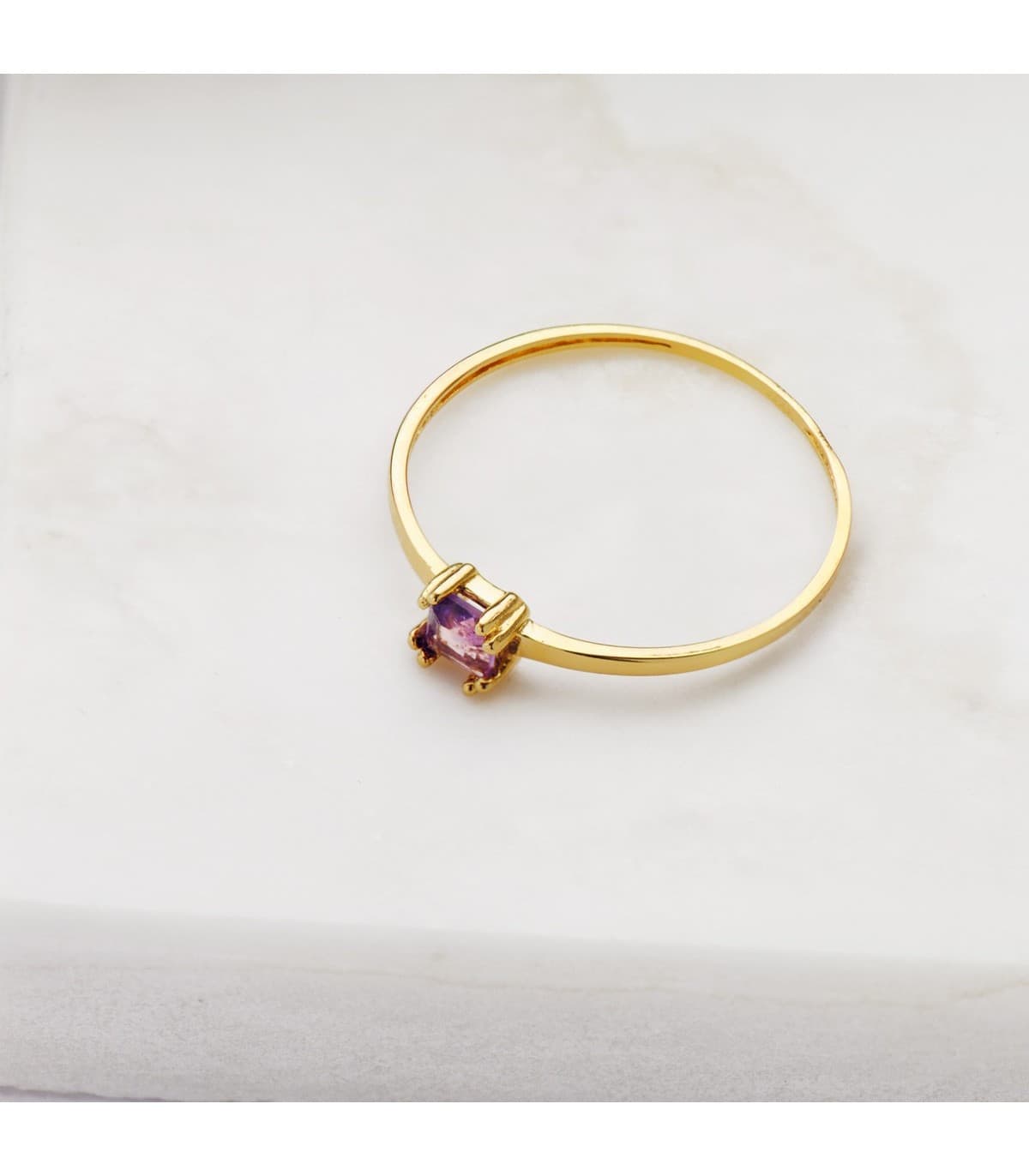 Anillo Amatista Oro Amarillo 18K Turner