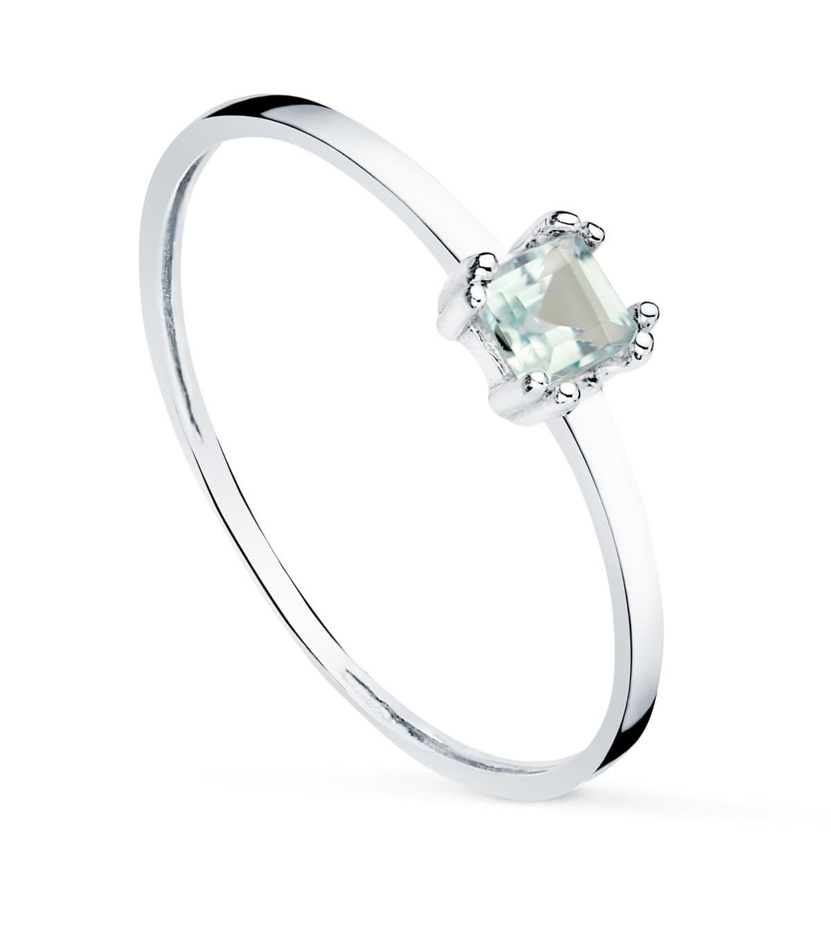 Bague Aigue-Marine Or Blanc 18K Turner