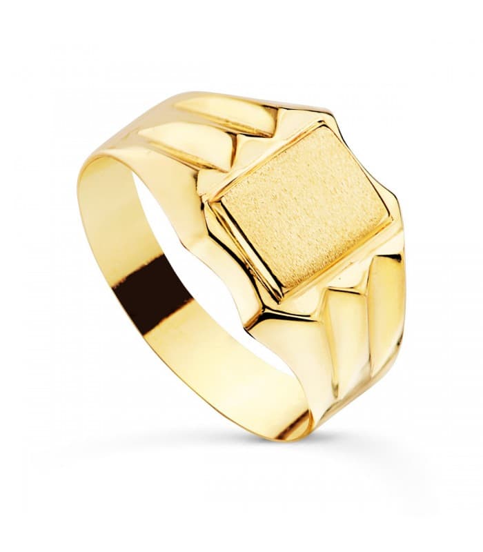 Rechteckiger Siegelring für Damen mit persönlicher Gravur, 18K | Ring Collins, online kaufen