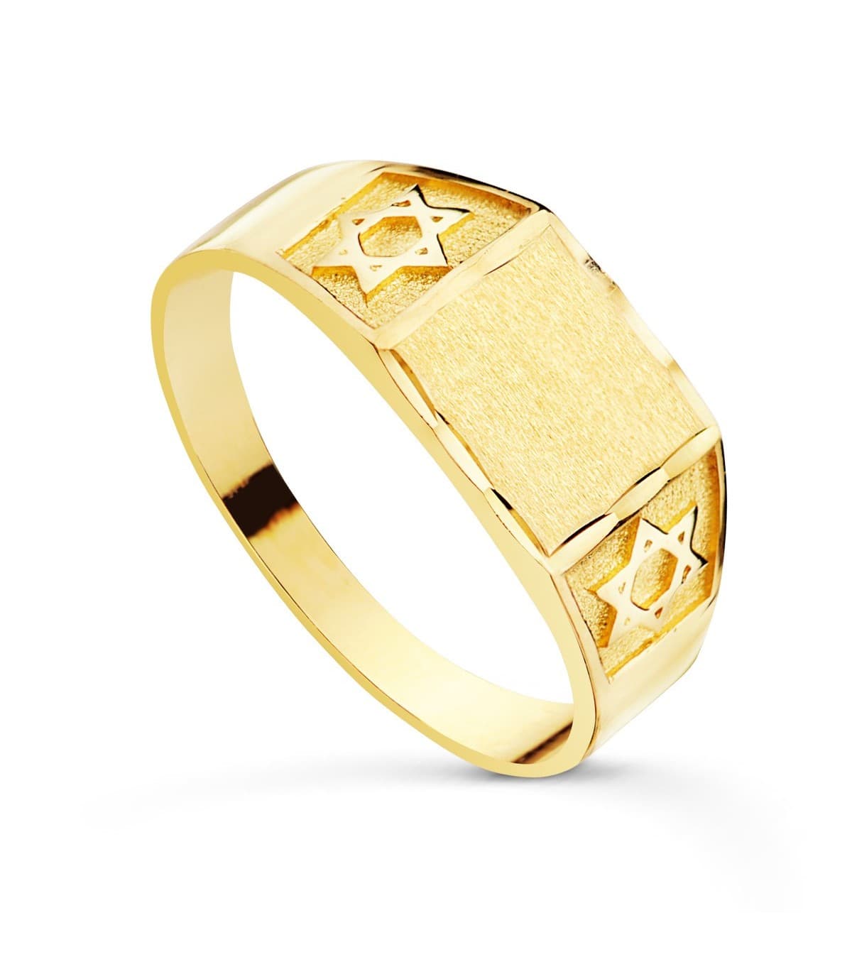 Sello cadete macizo Oro Amarillo 18K Estrella David