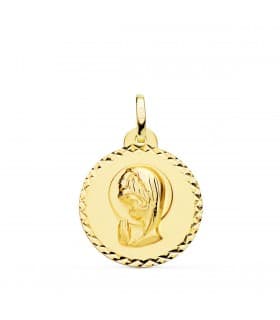 Medalla Virgen niña talla 18Ktes 20mm Comprar regalos para comunion joyeria online