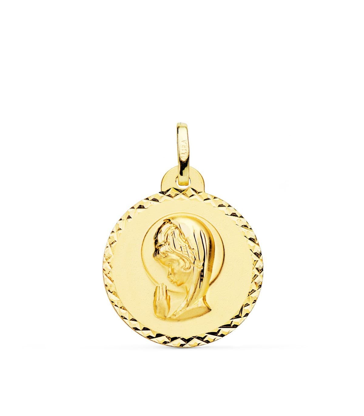 Medalla Virgen niña talla 18Ktes 20mm Comprar regalos para comunion joyeria online