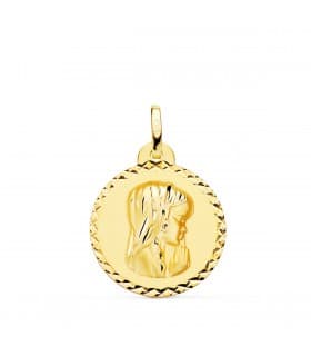 Medalla 18kt 20mm Virgen Niña Rezando Talla comprar regalos para la primera comunión