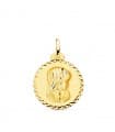 Medalla 18kt 20mm Virgen Niña Rezando Talla