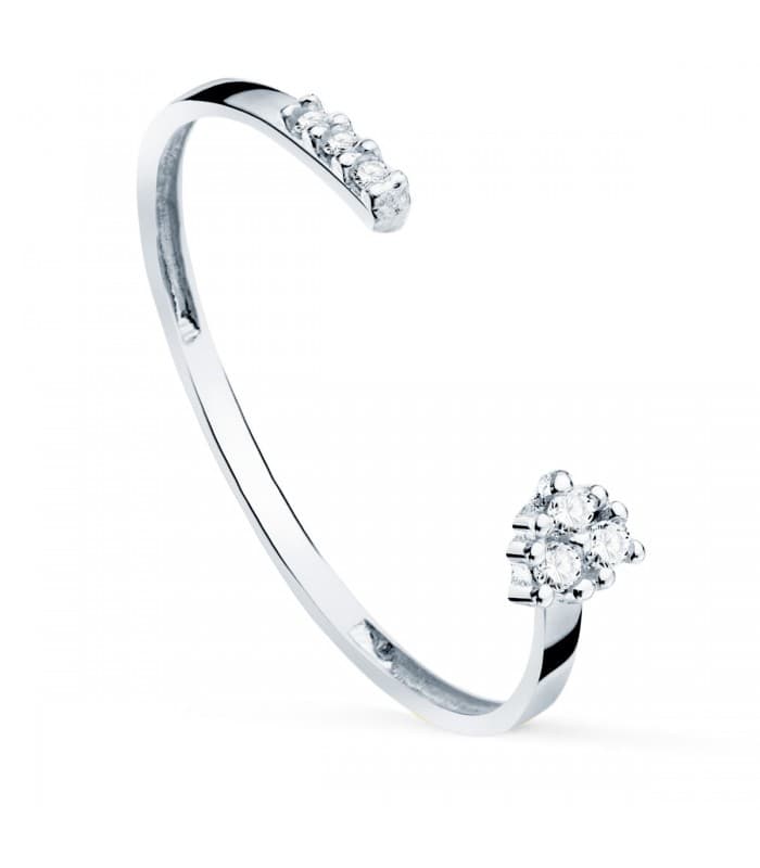 Bague Novak Or Blanc 18K Diamants 0.040 Ct. Bague pour femme avec diamants.