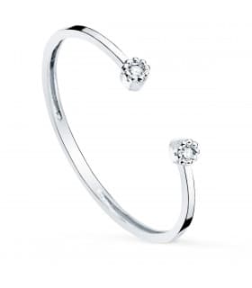 Anello Kelly oro bianco 18 carati diamanti 0,016 carati. Gioielleria online.