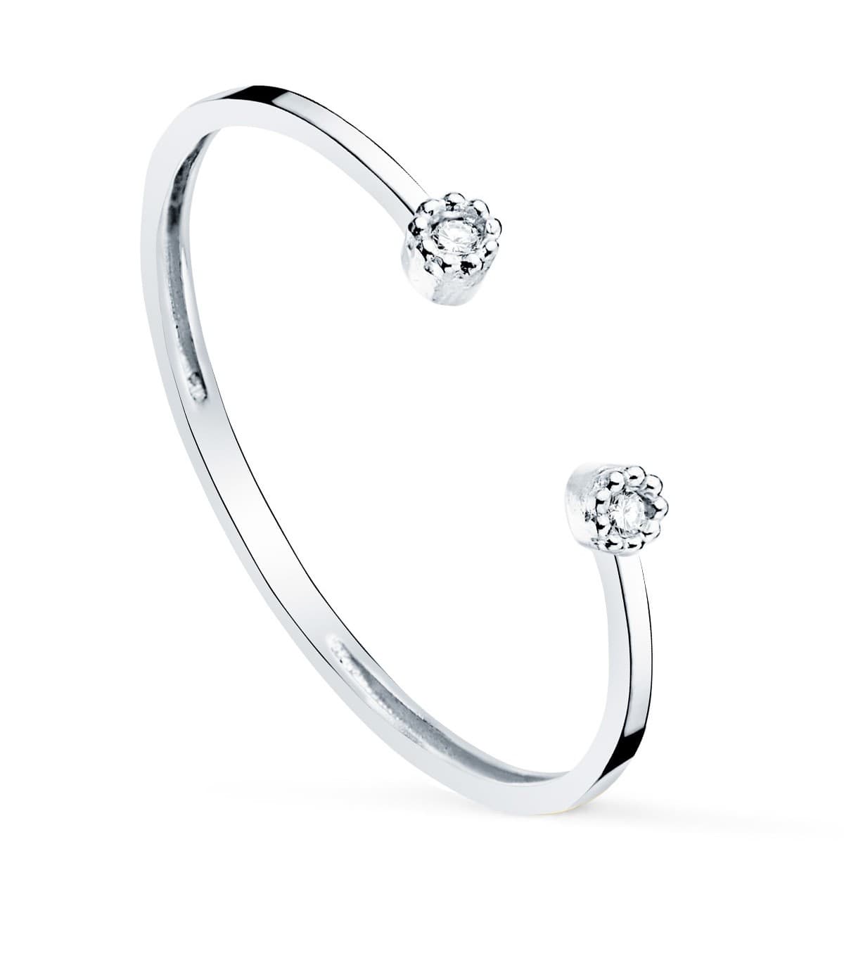 Anillo Kelly Oro Blanco 18K Diamantes 0.016 Qts. Comprar anillo de mujer online.