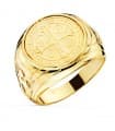 Sello Cruz San Benito Oro Amarillo 18K
