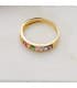 Anillo con piedras de colores, sortija circonitas carrill arcoiris oro 18 kilates