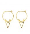 Pendientes Aros Glam Oro Amarillo 18K