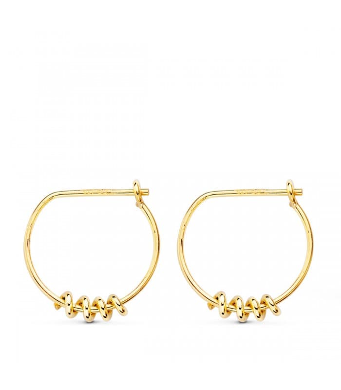 Orecchini a cerchio Twist oro giallo 18kt