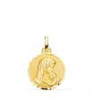 Medalla Virgen Dulce Madre Oro 18k 18mm Tallada