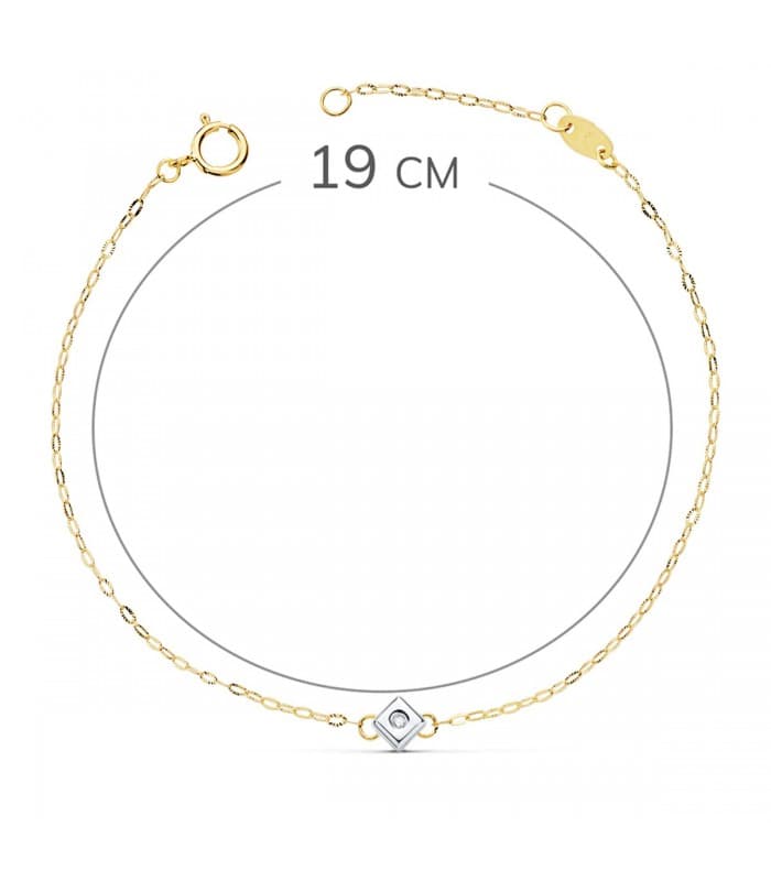 Bracelet Diamants Chérie Or 18K 0.015 Ct.