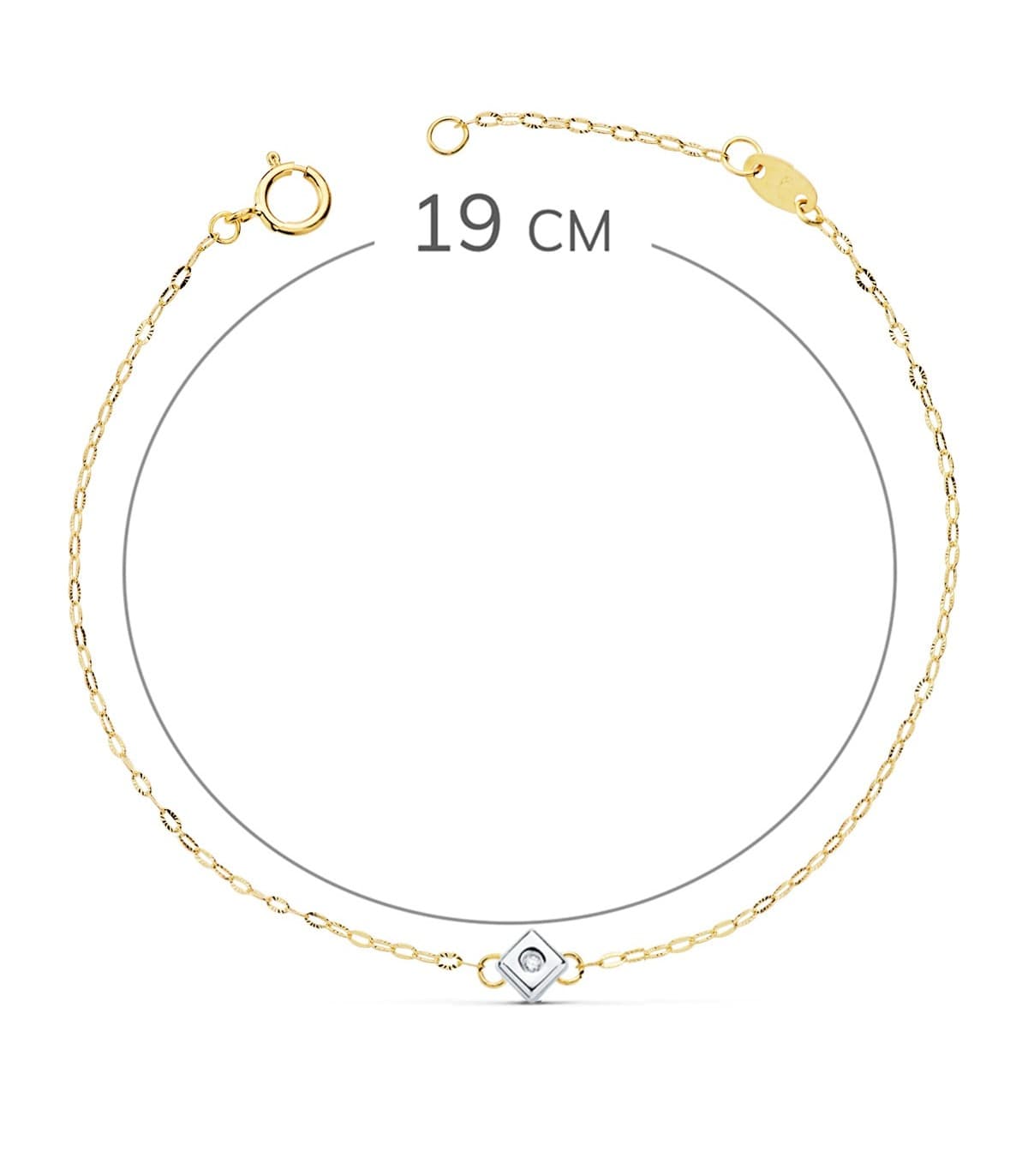 Bracelet Diamants Chérie Or 18K 0.015 Ct.