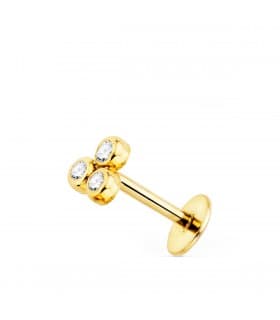 Piercing mini Triángulo Oro Amarillo 18K