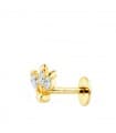 Boucle d'oreille piercing Or Jaune 18K Marquis mini