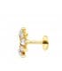 Pendiente piercing Oro Amarillo 18K Marquis piercing en la oreja tragus helix conch