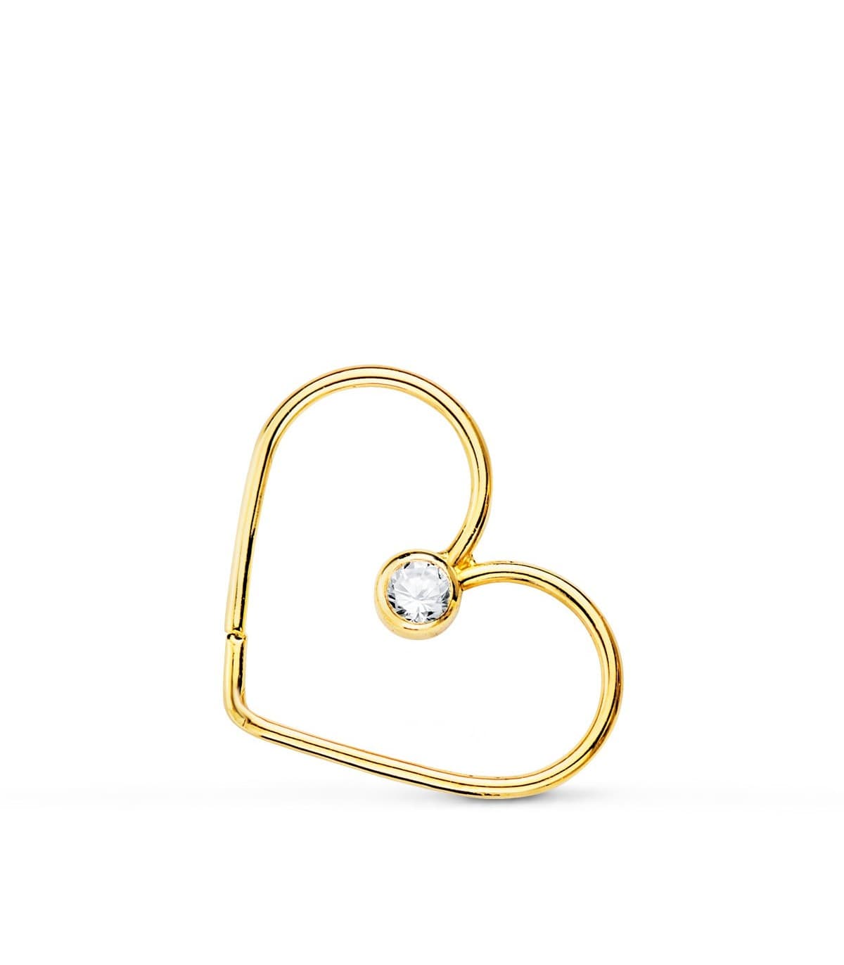 Piercing Aro Corazón Oro Amarillo 18K | pendiente de oreja | piercings en las orejas