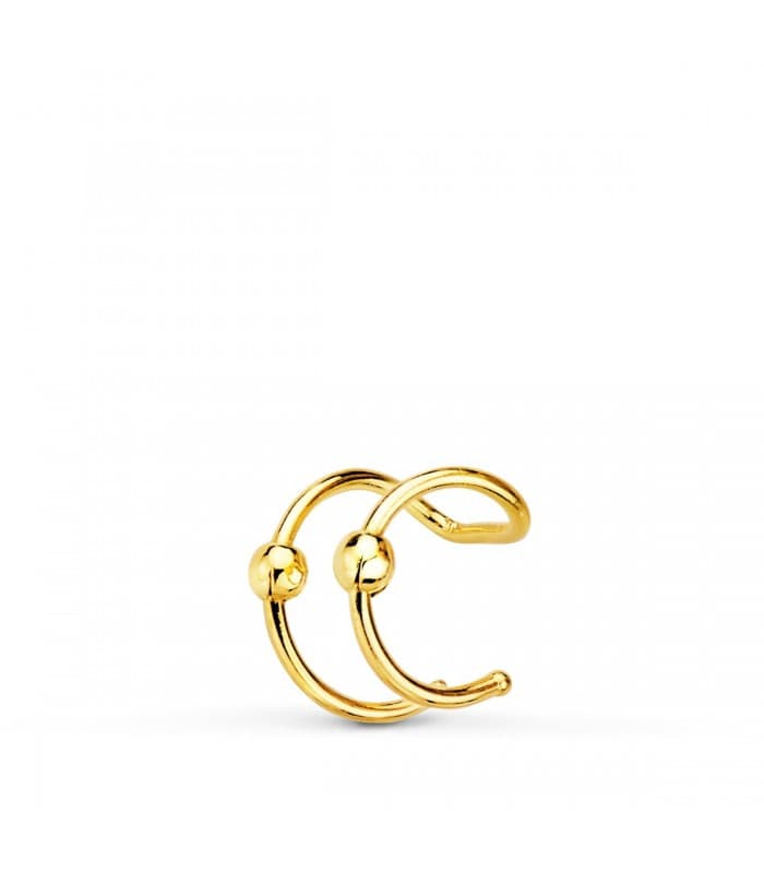 Ear cuff Oro Amarillo 18K Bolitas