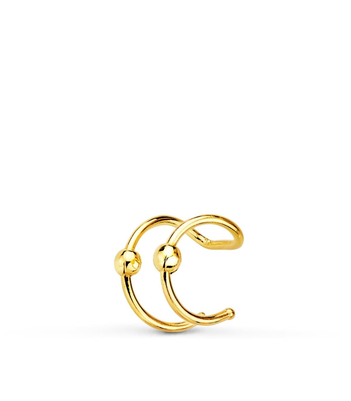 Ear cuff Oro Amarillo 18K Bolitas