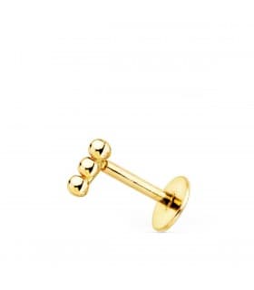 Piercing mini billes Or Jaune 18K