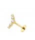Piercing de oreja Zircon Oro Amarillo 18K
