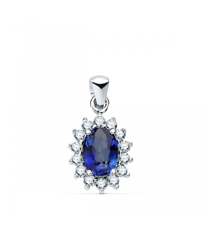Anhänger Eowyn Saphir & Diamant 750 Weißgold